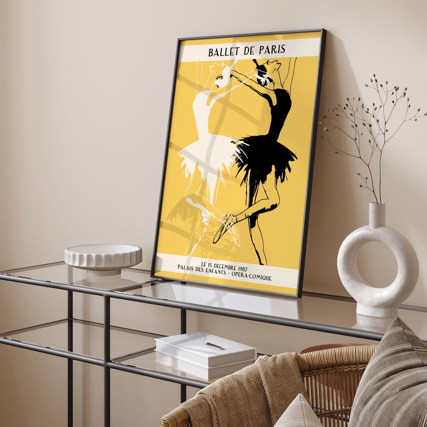 Retro Ballerinas Wall Art - French Ballet Poster