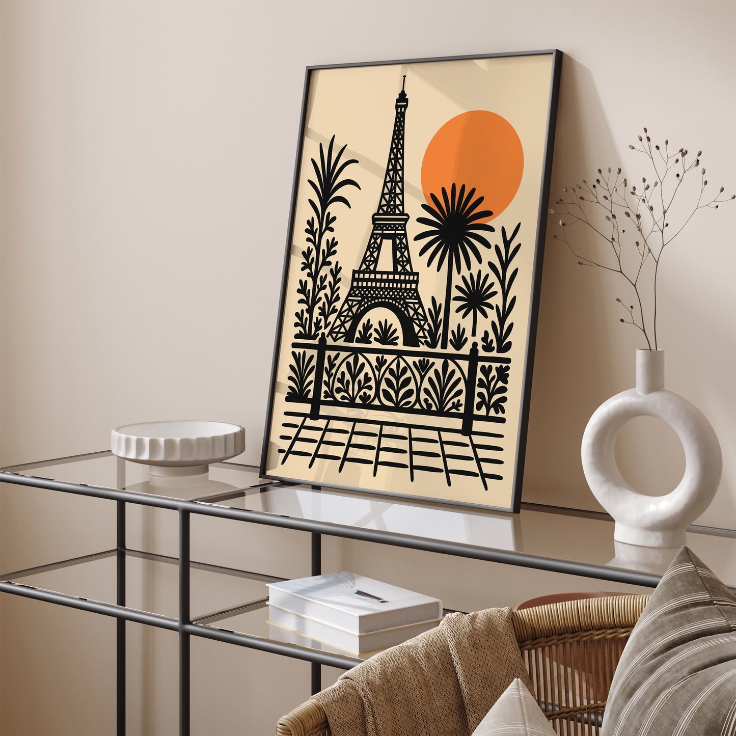 Paris Eiffel Tower Landscape Art Print