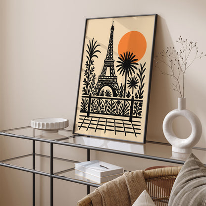 Paris Eiffel Tower Landscape Art Print
