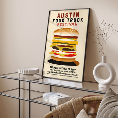 Austin Food Truck Festival Poster Reproduction