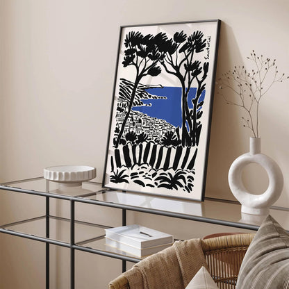 Santorini Landscape Travel Poster