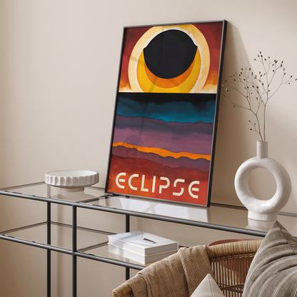 Solar Eclipse Art Print - Minimalist Wall Decor