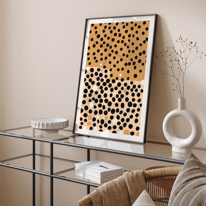 Boho Chic Dots Neutral Abstract Art Print