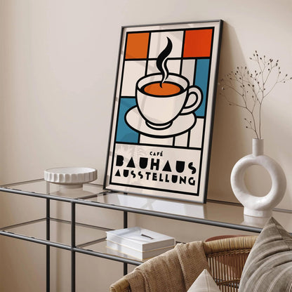 Bauhaus Cafe Ausstellung Retro Poster