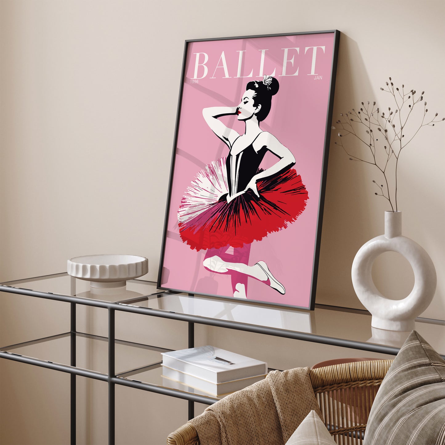 Ballet Magazine Cover Pink Poster