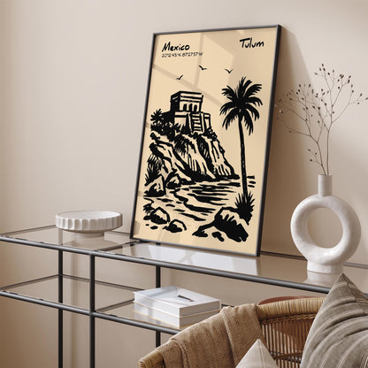 Tulum Mexico Poster - Beach Travel Wall Art