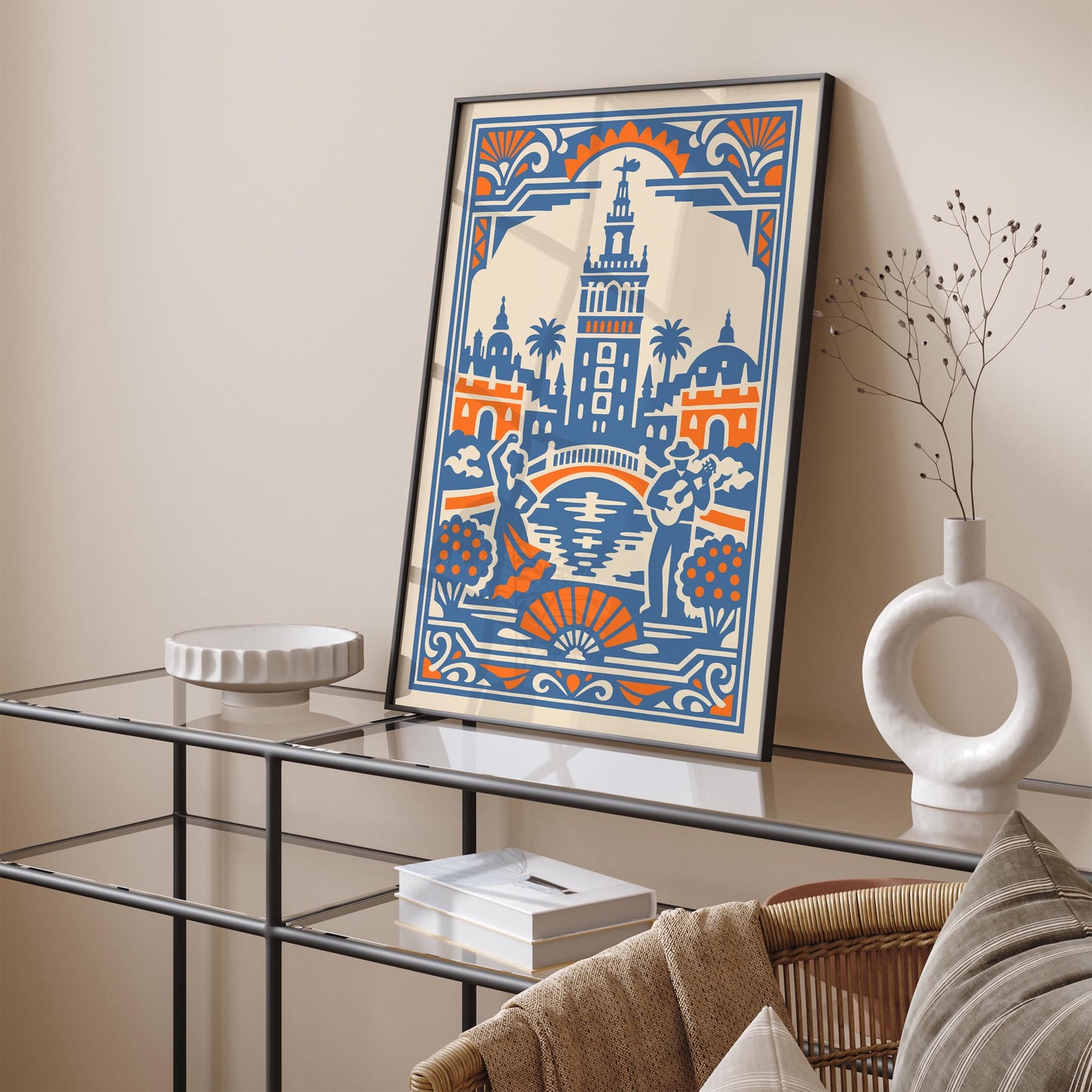 Seville Andalusia Travel Poster – Spain Wall Art Print
