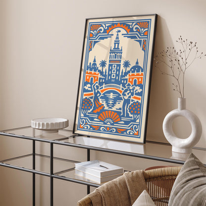 Seville Andalusia Travel Poster – Spain Wall Art Print