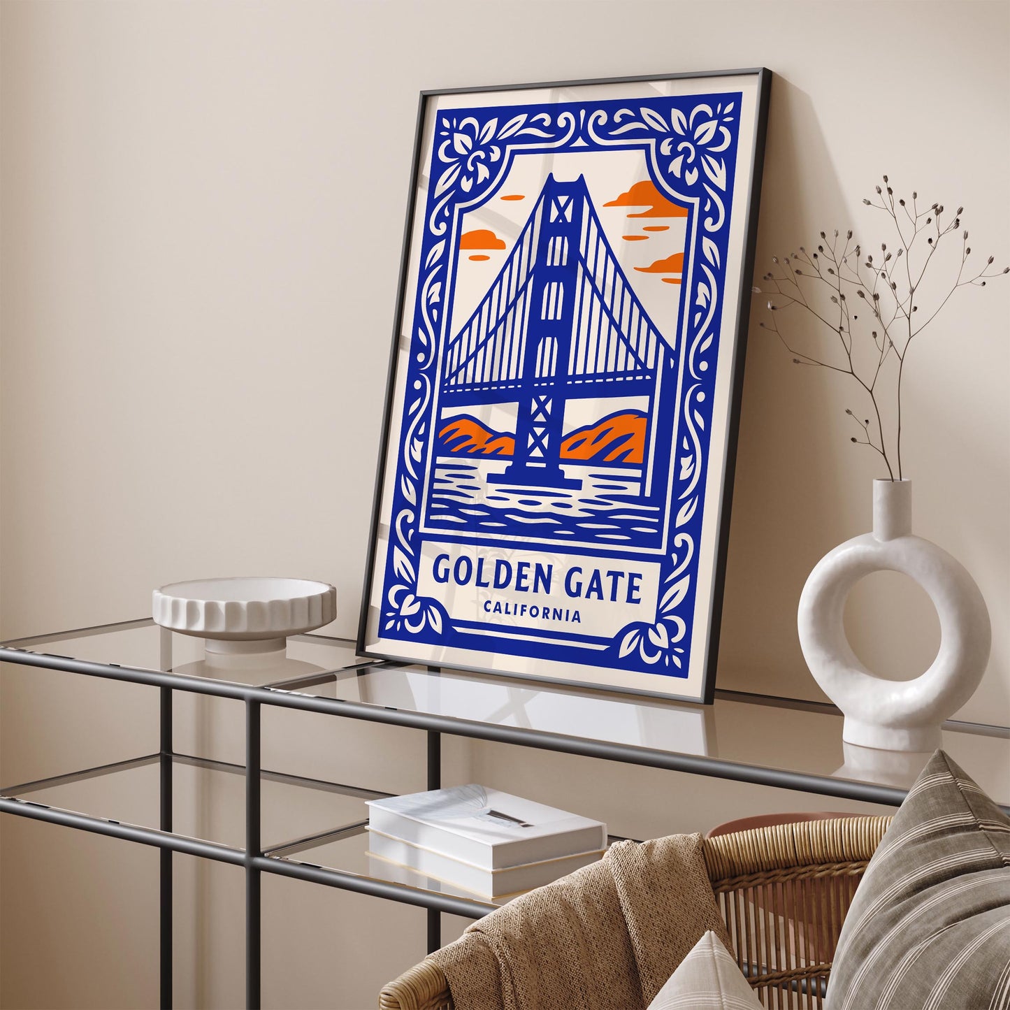 Golden Gate Calfornia Travel Poster