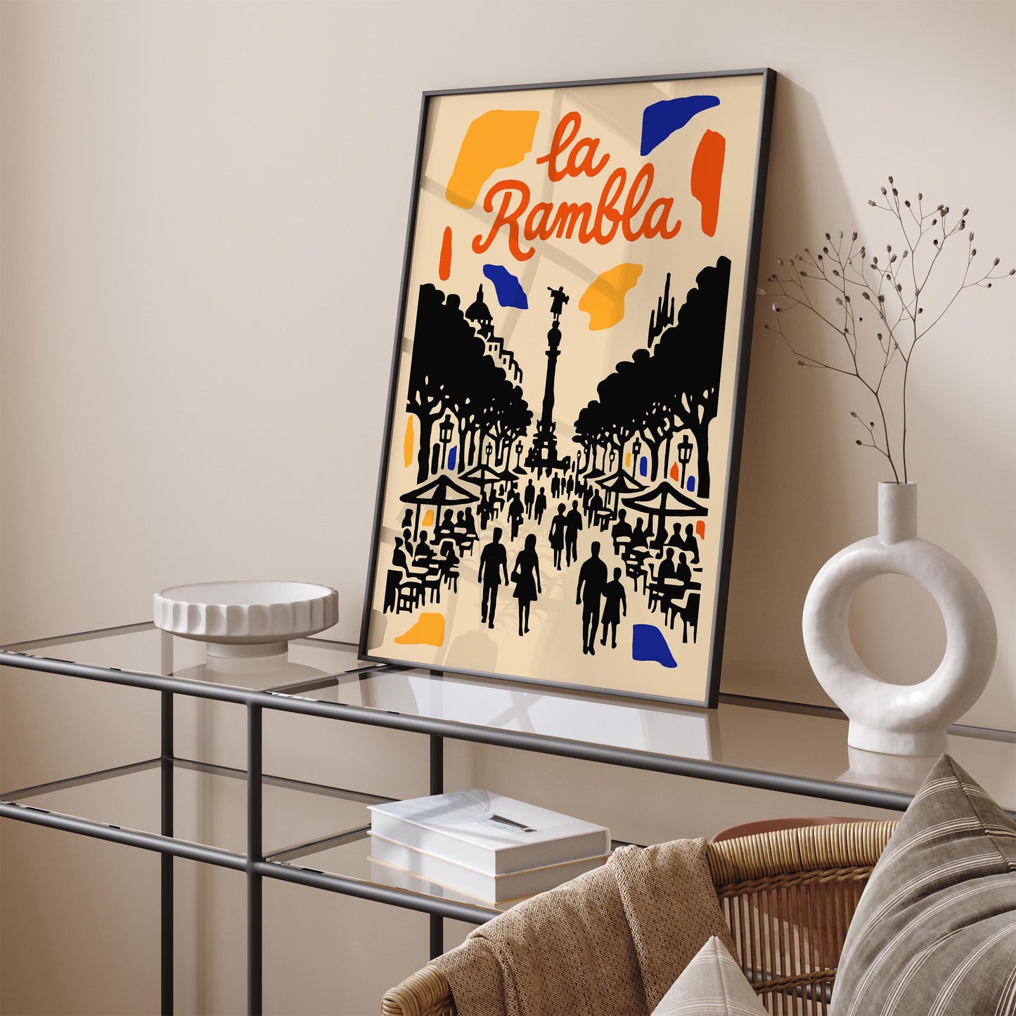 Barcelona La Rambla Travel Poster