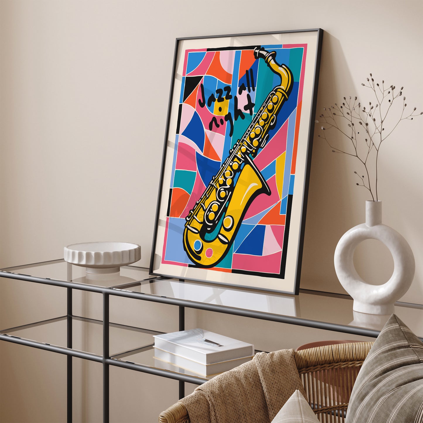 Jazz all Night Colorful Poster