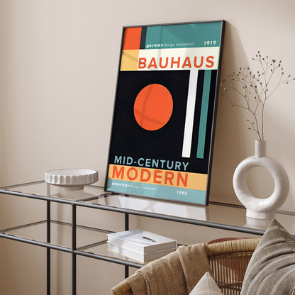 Mid Century Modern Bauhaus Retro Poster