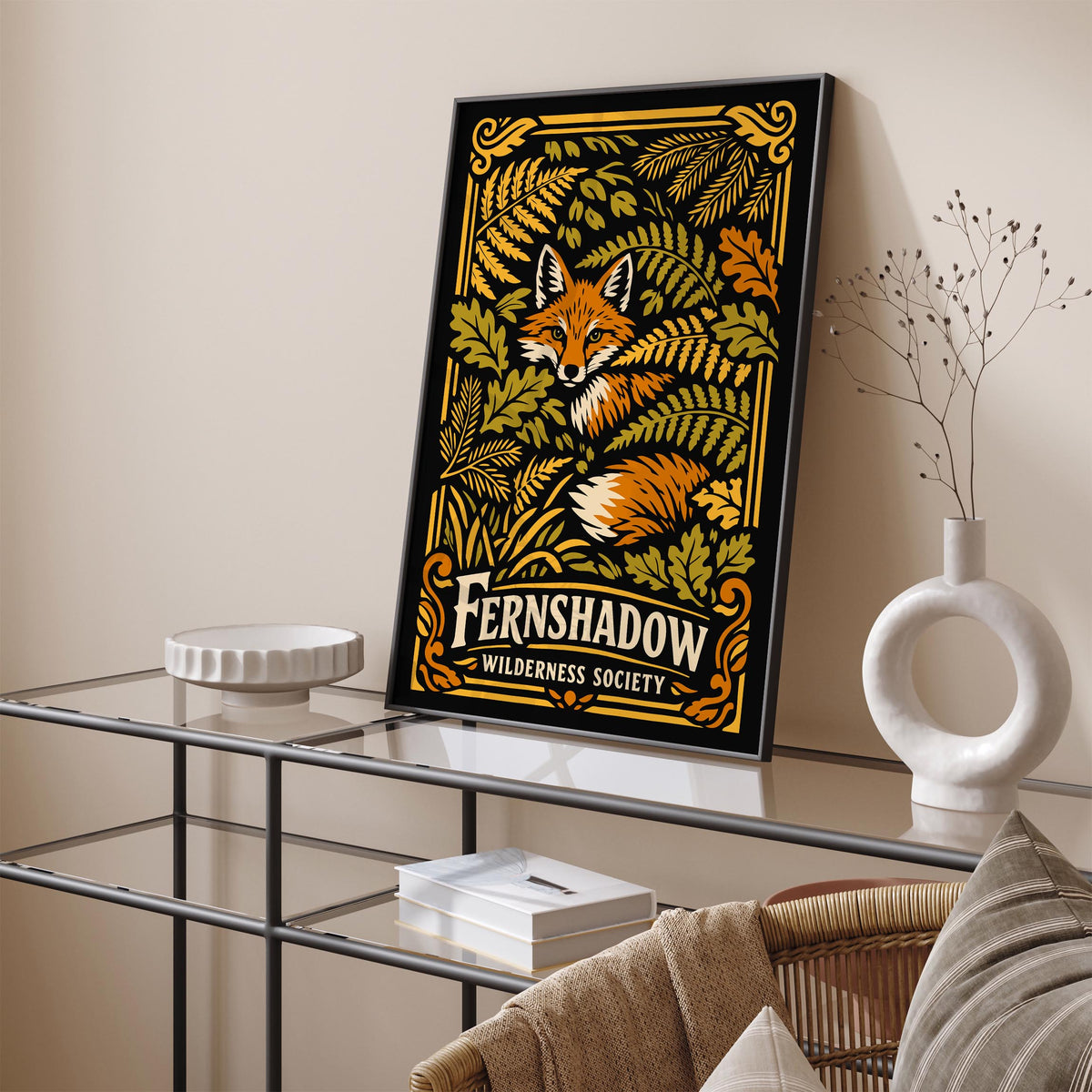 Fernshadow Wilderness Society Nature Art Poster