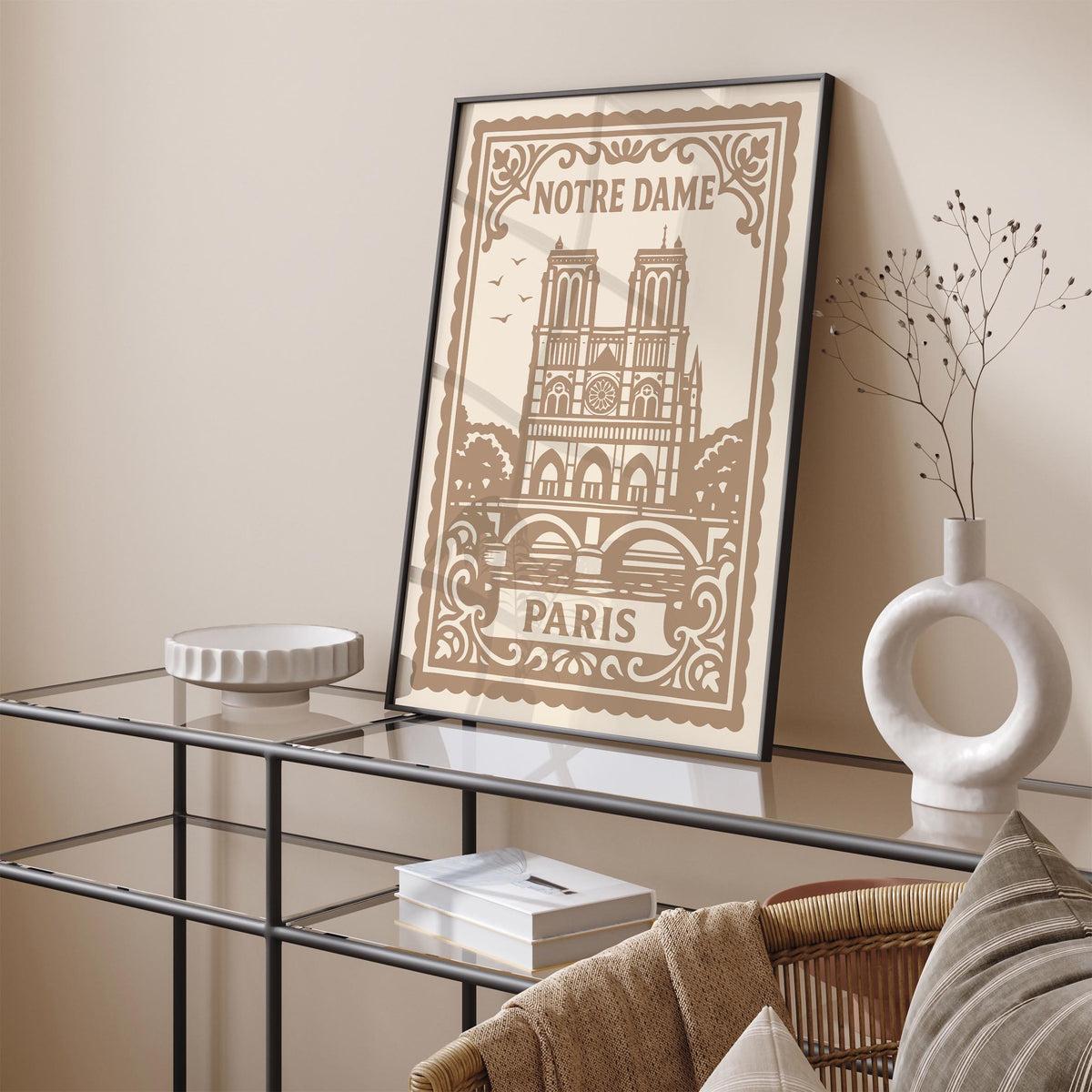 Notre Dame Paris Travel Poster