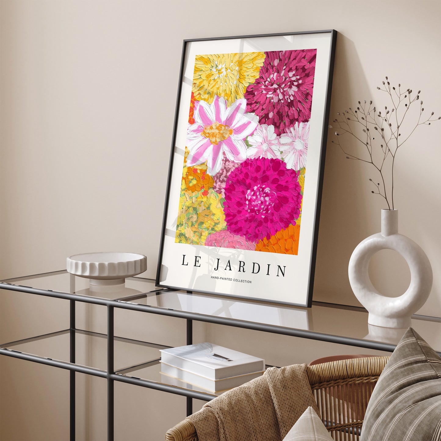 Le Jardin Painting of Flowers Art Print 2024