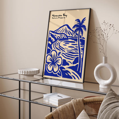 Hanauma Bay Nature Preserve Honolulu - Blue Hawaii Wall Art Print