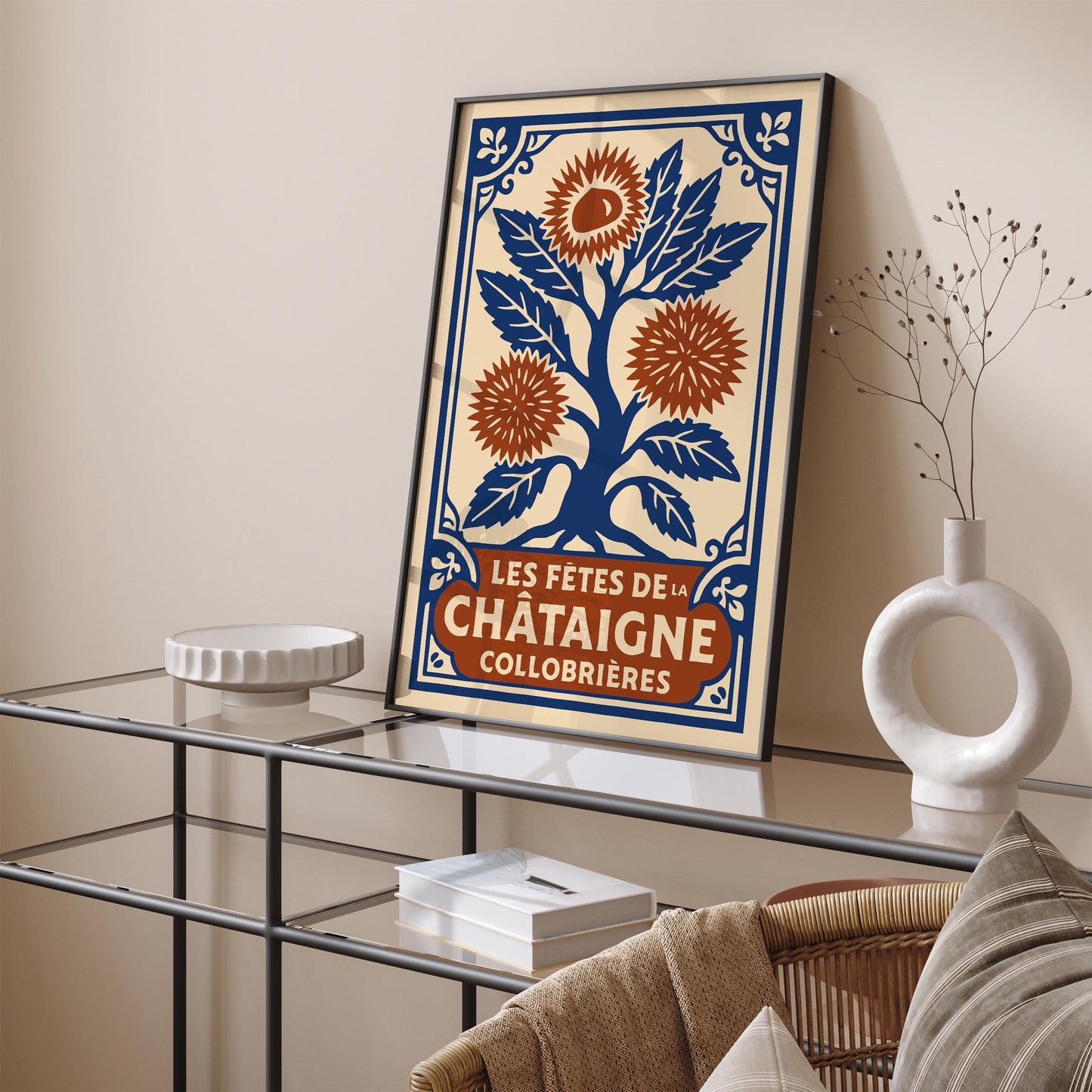 Chestnut Festival France - Les Fêtes de la Châtaigne Vintage Wall Art Print