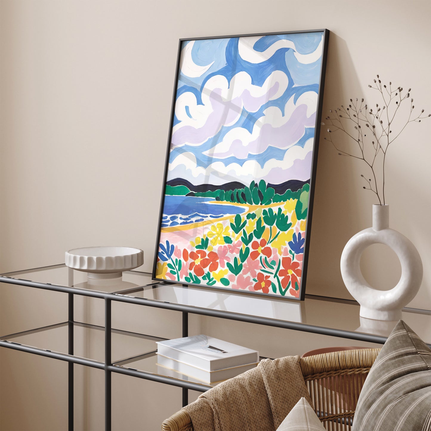 Summer Landscape Art Painting Print