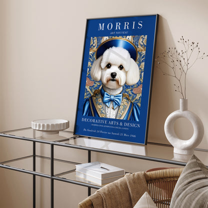 Shih Tzu Dog Victorian Blue Poster