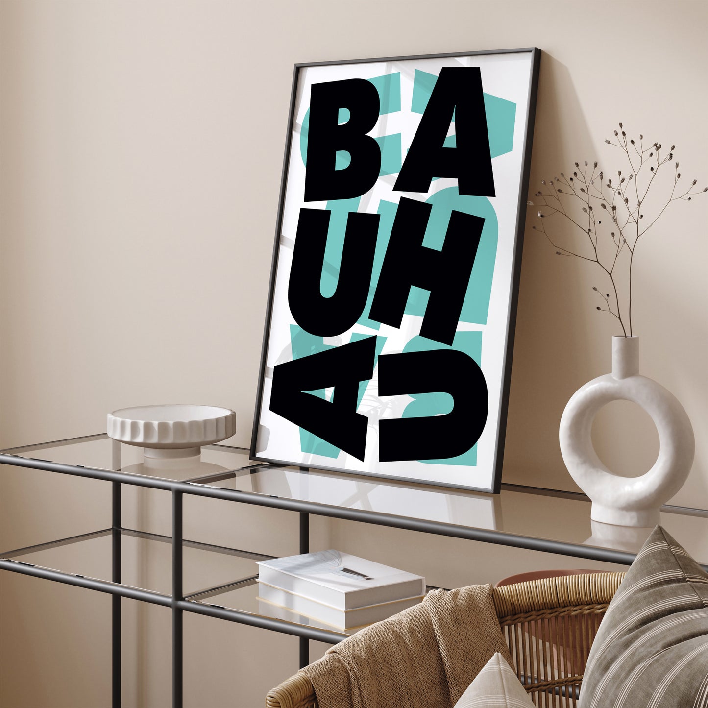 Bauhau Typographic Text Poster