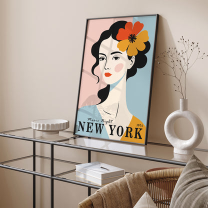 Music Night New York Woman Poster