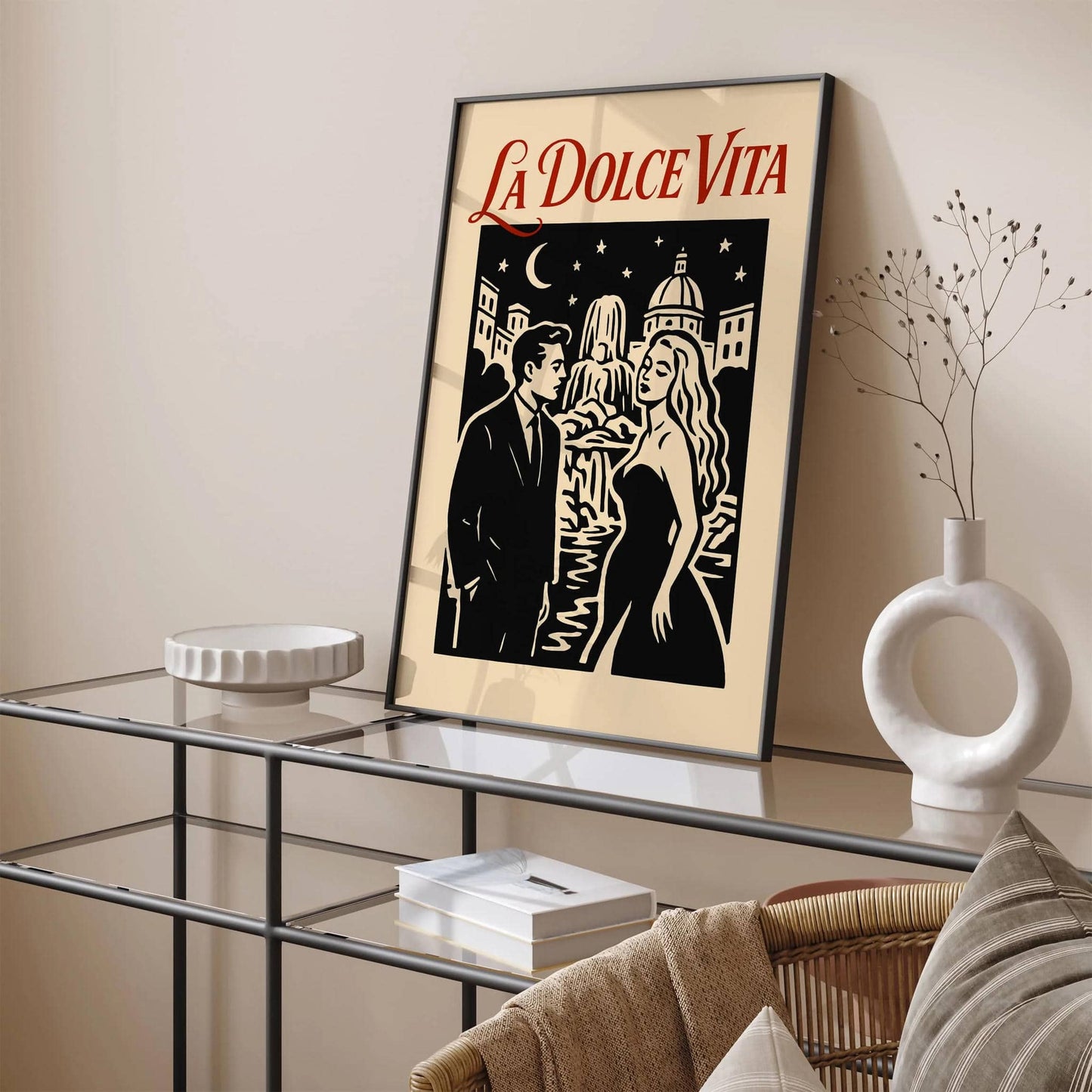 La Dolce Vita Poster - Romantic Couple in Italy