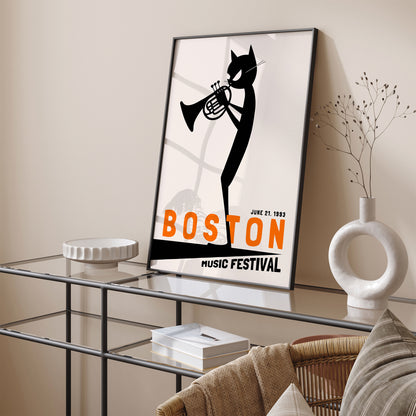 Boston Music Festival 1993 Retro Poster