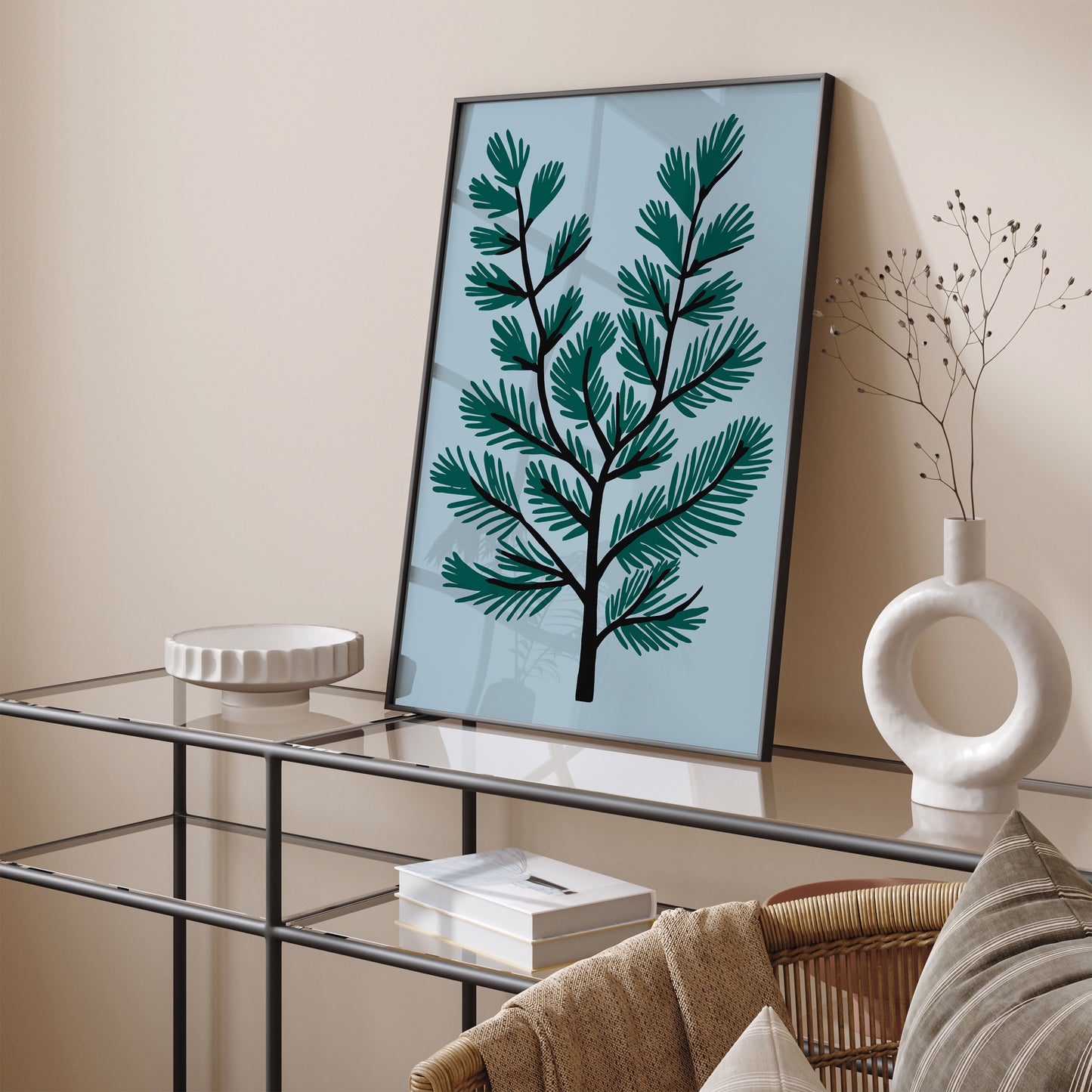 Christmas Tree Branch Art Print