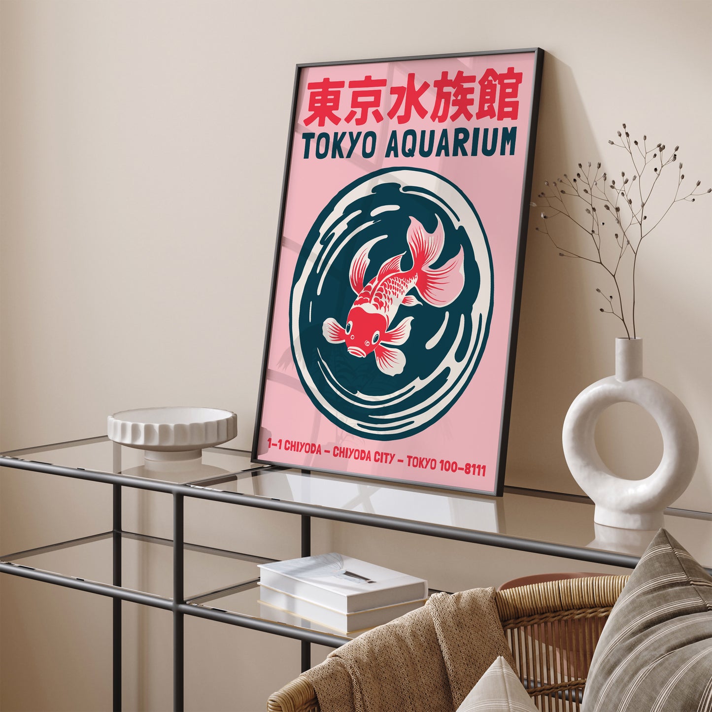 Tokyo Aquarium Pink Poster