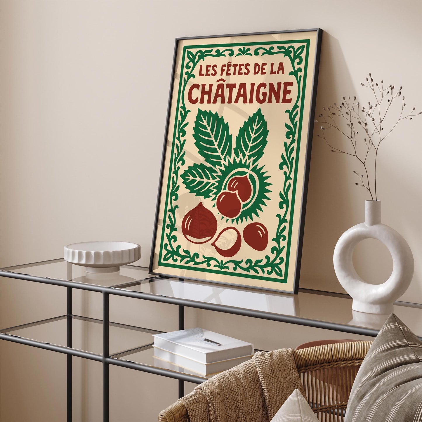 Les Fêtes de la Châtaigne Collobrières - French Festival Wall Art Print