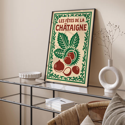 Les Fêtes de la Châtaigne Collobrières - French Festival Wall Art Print