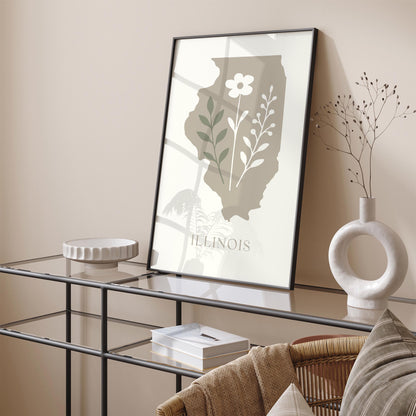 Illinois Minimalist Travel Poster