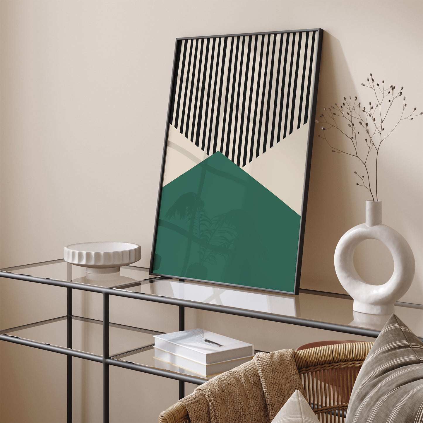 Retro Green Geometric Art Print – HypeSheriff