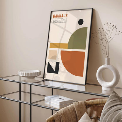 Bauhaus Definition Poster - Geometric Minimalist Art Print
