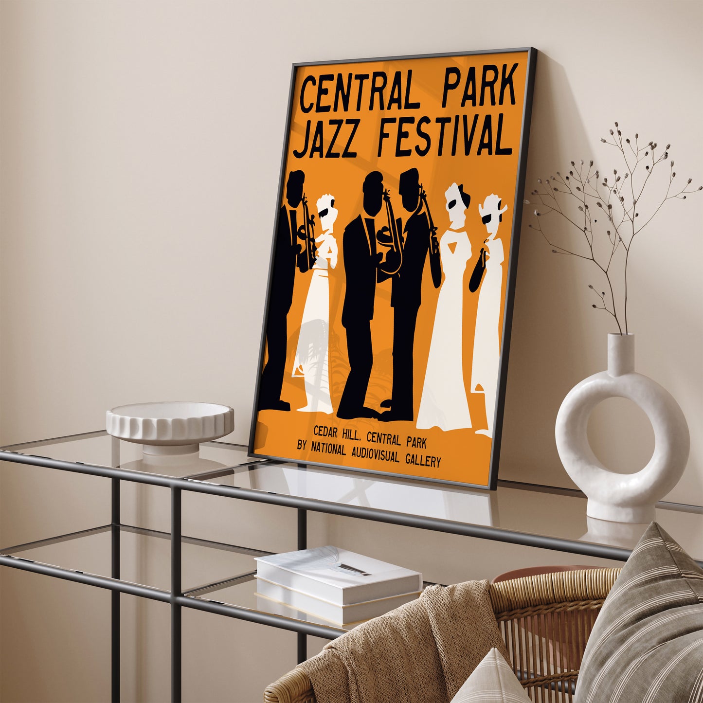 Central Park Jazz Festival Vintage Poster Reproduction