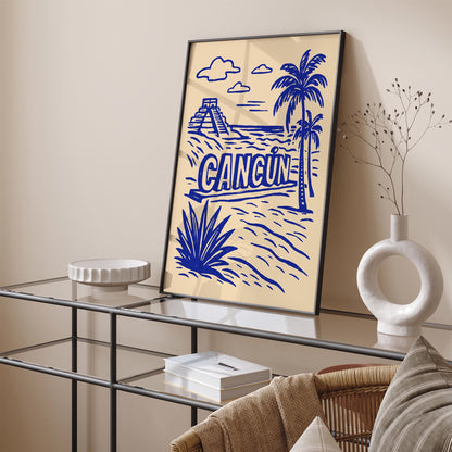 Playa Delfines Cancun - Tropical Travel Wall Art Print