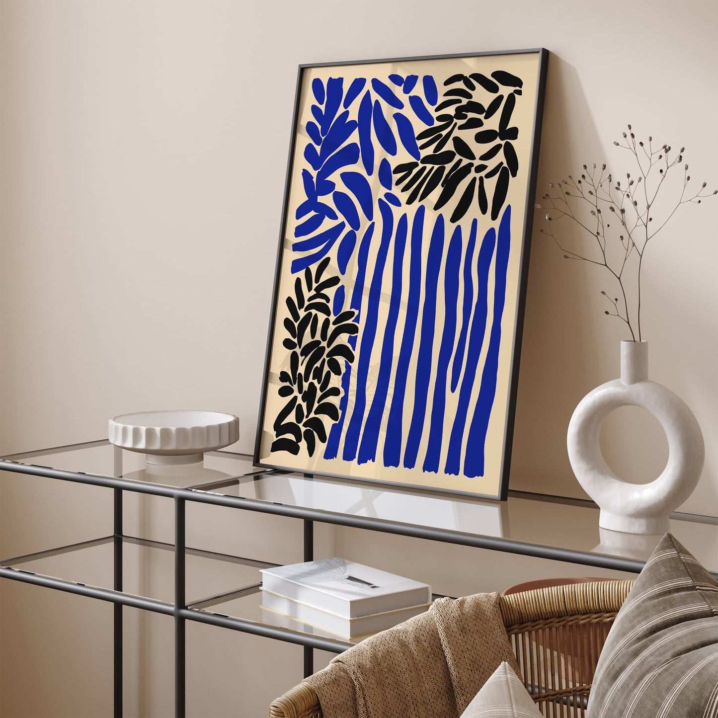 Modern Blue Striped Wall Art 2025