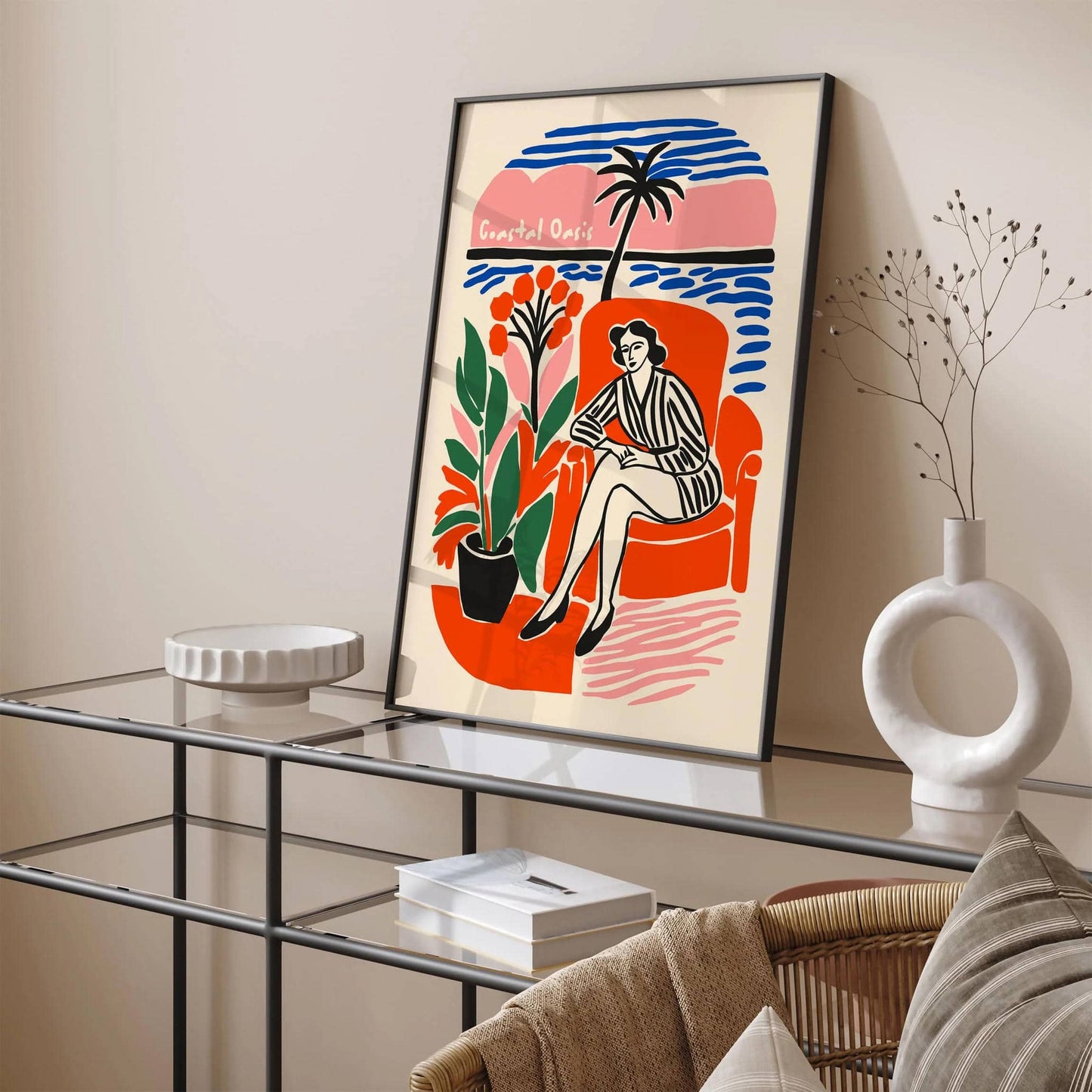 Coastal Oasis Cozy Tropical Vibe Poster