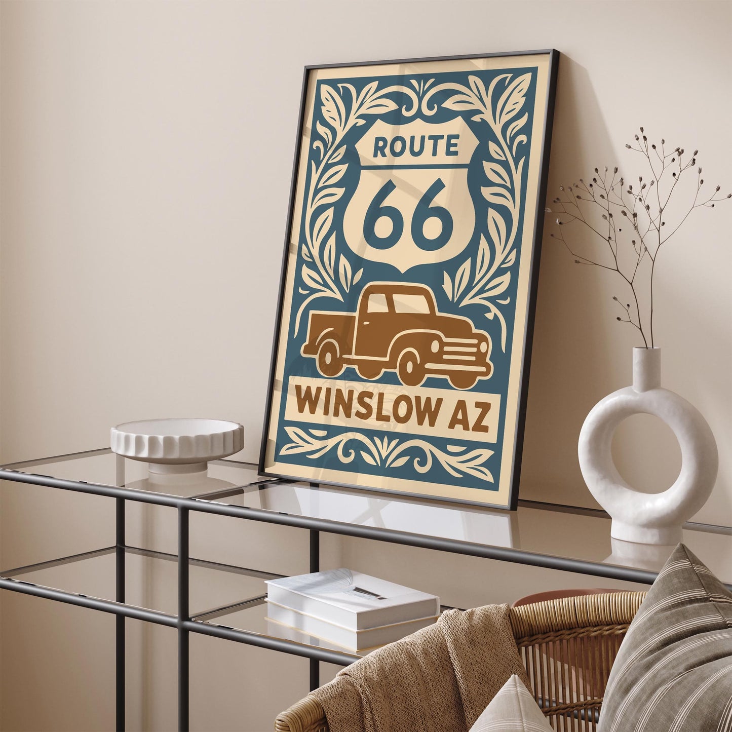 Route 66 Winslow AZ Travel Poster