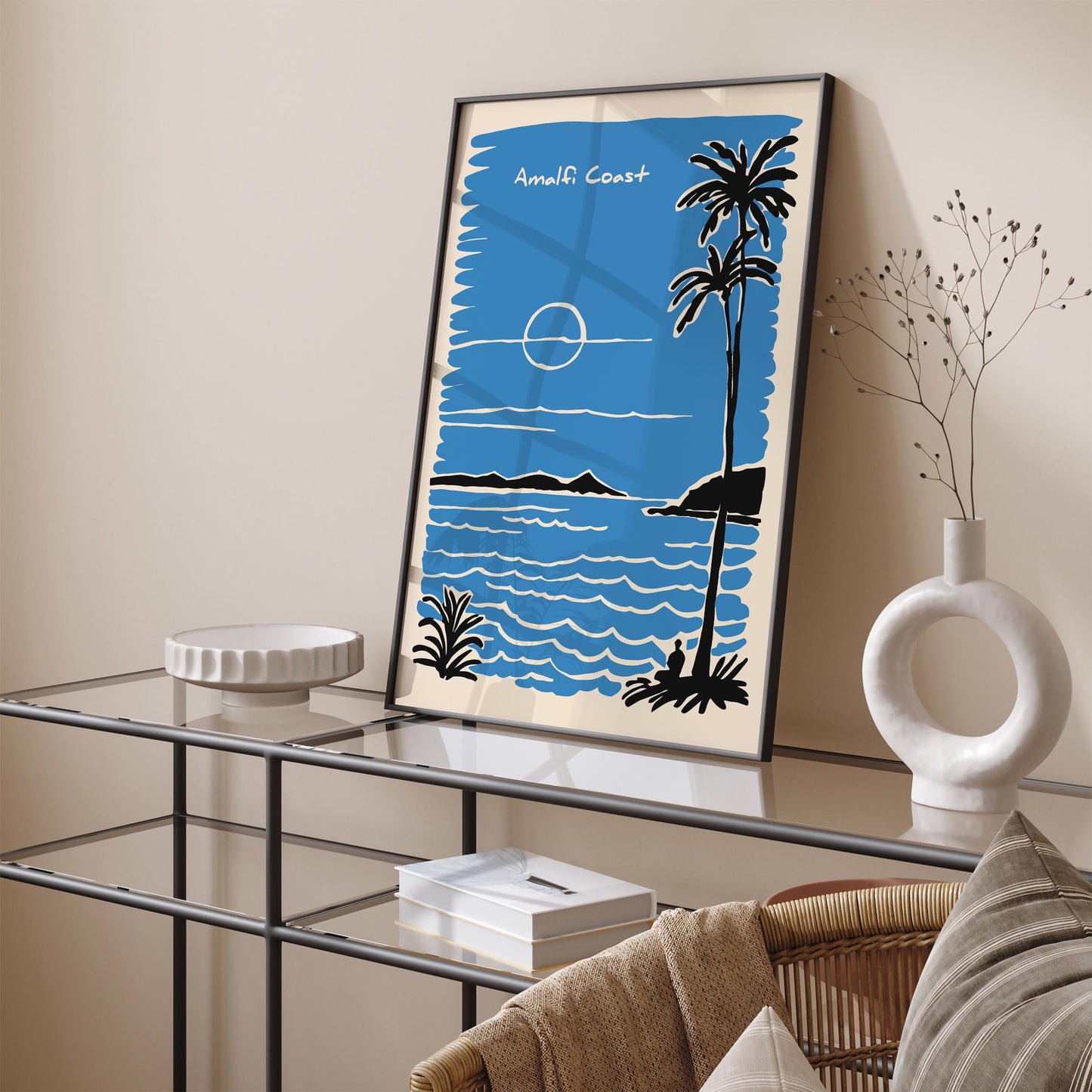 Amalfi Coast Minimalist Travel Poster