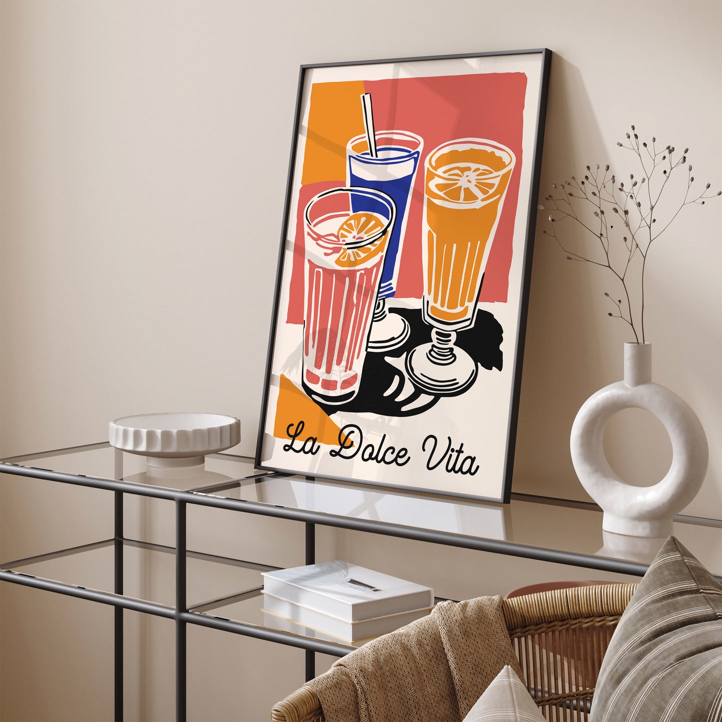 Italian Retro La Dolce Vita Kitchen Poster