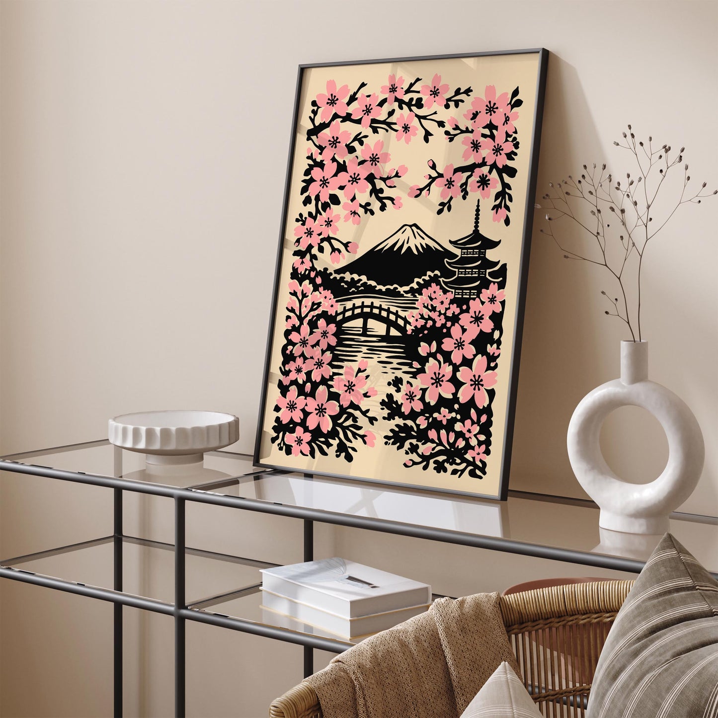 Japan Cherry Blossom Travel Poster