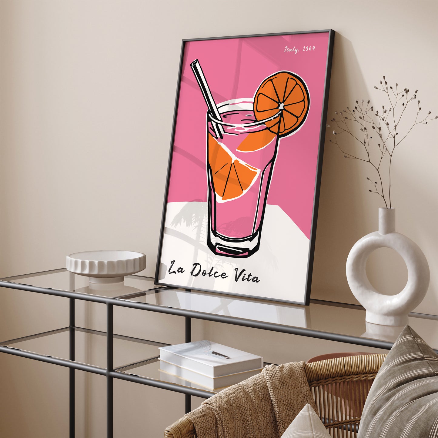 La Dolce Vita Pink Drink Poster