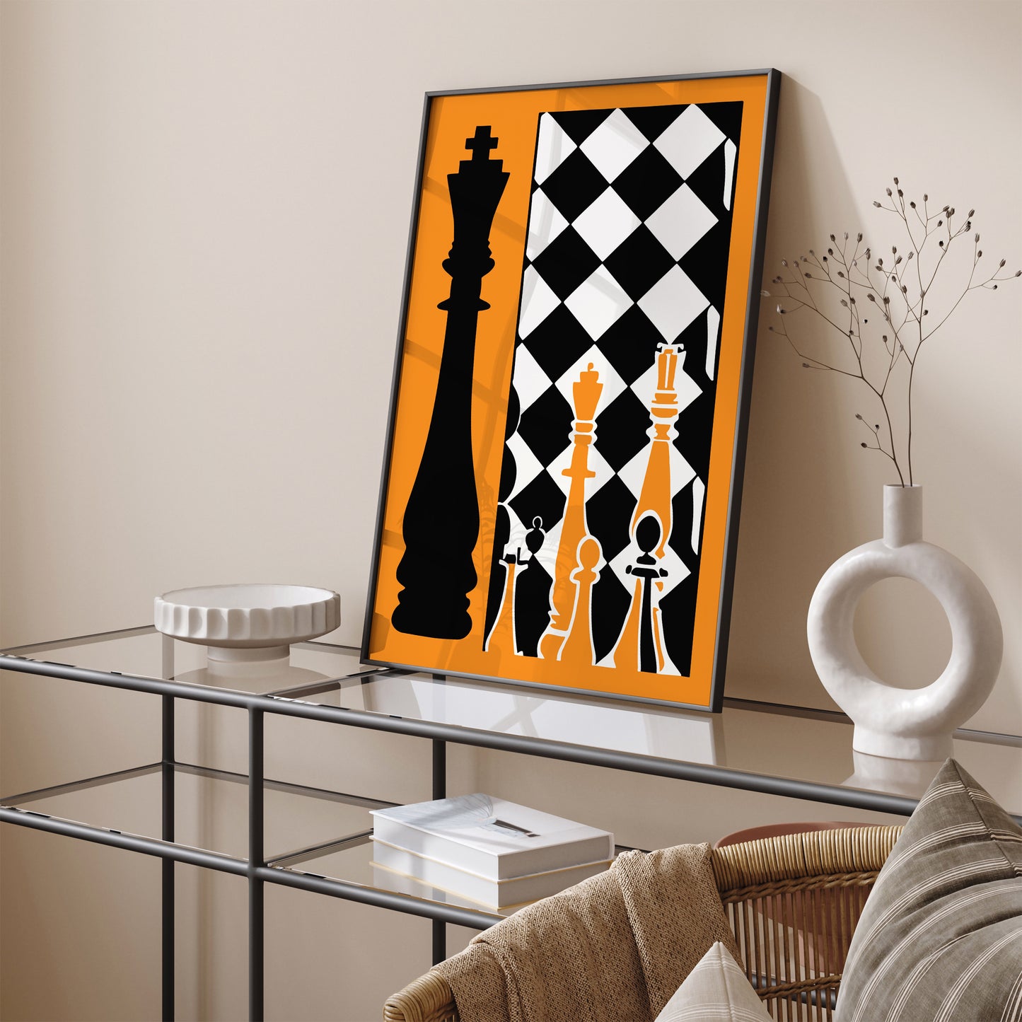 Retro Chess Poster Print