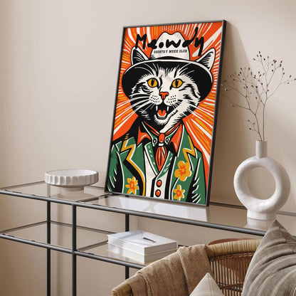 Meowdy Country Music Club Poster
