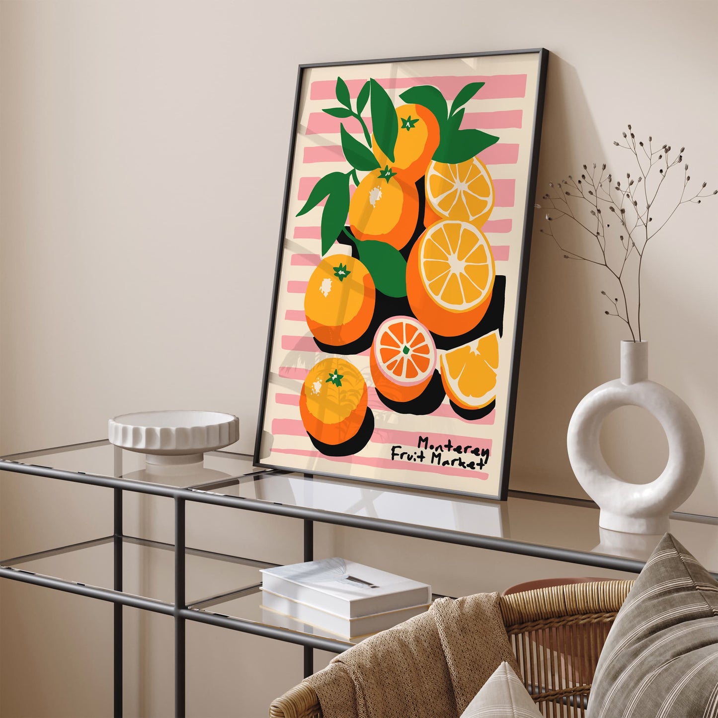 Monterey Fruit Market Oranges Poster