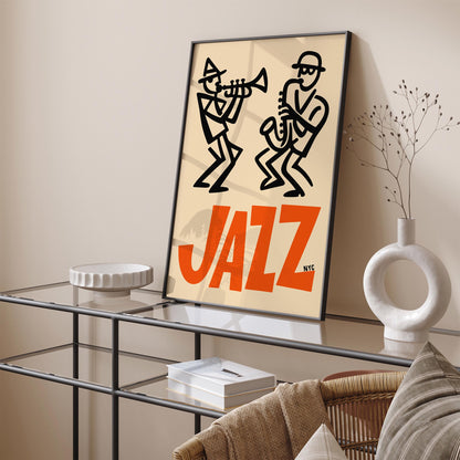 Retro NYC Jazz Music Poster