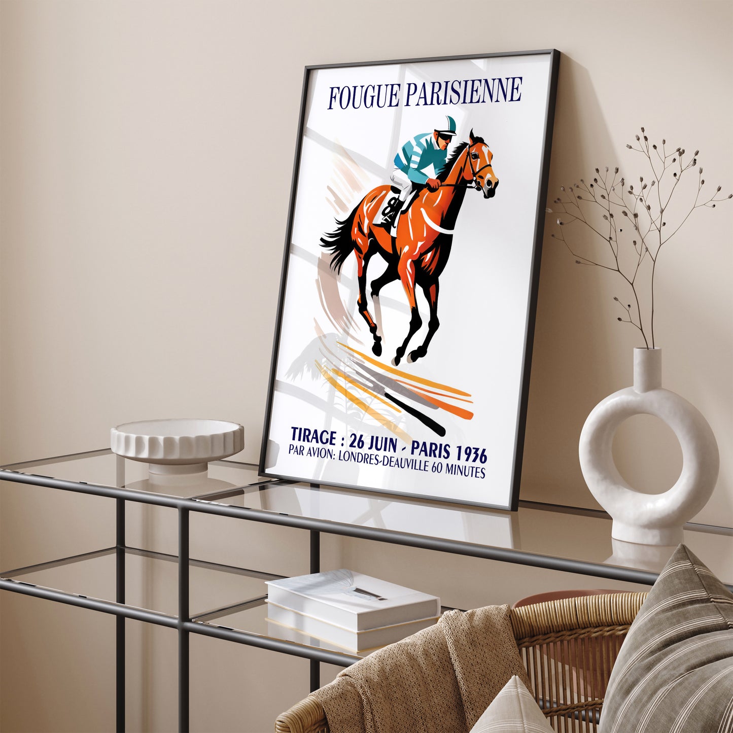 Vintage Horse Racing French Poster