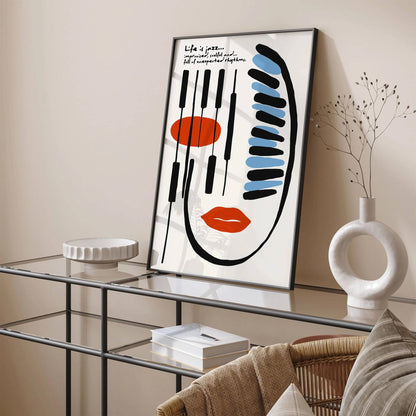 Life Is Jazz Quote Poster, Music Wall Art Print