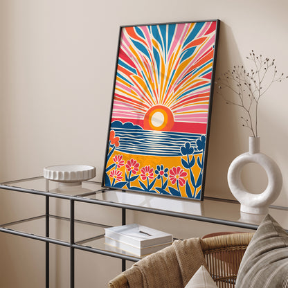 Colorful Bohemian Sunshine Scenic Art Print